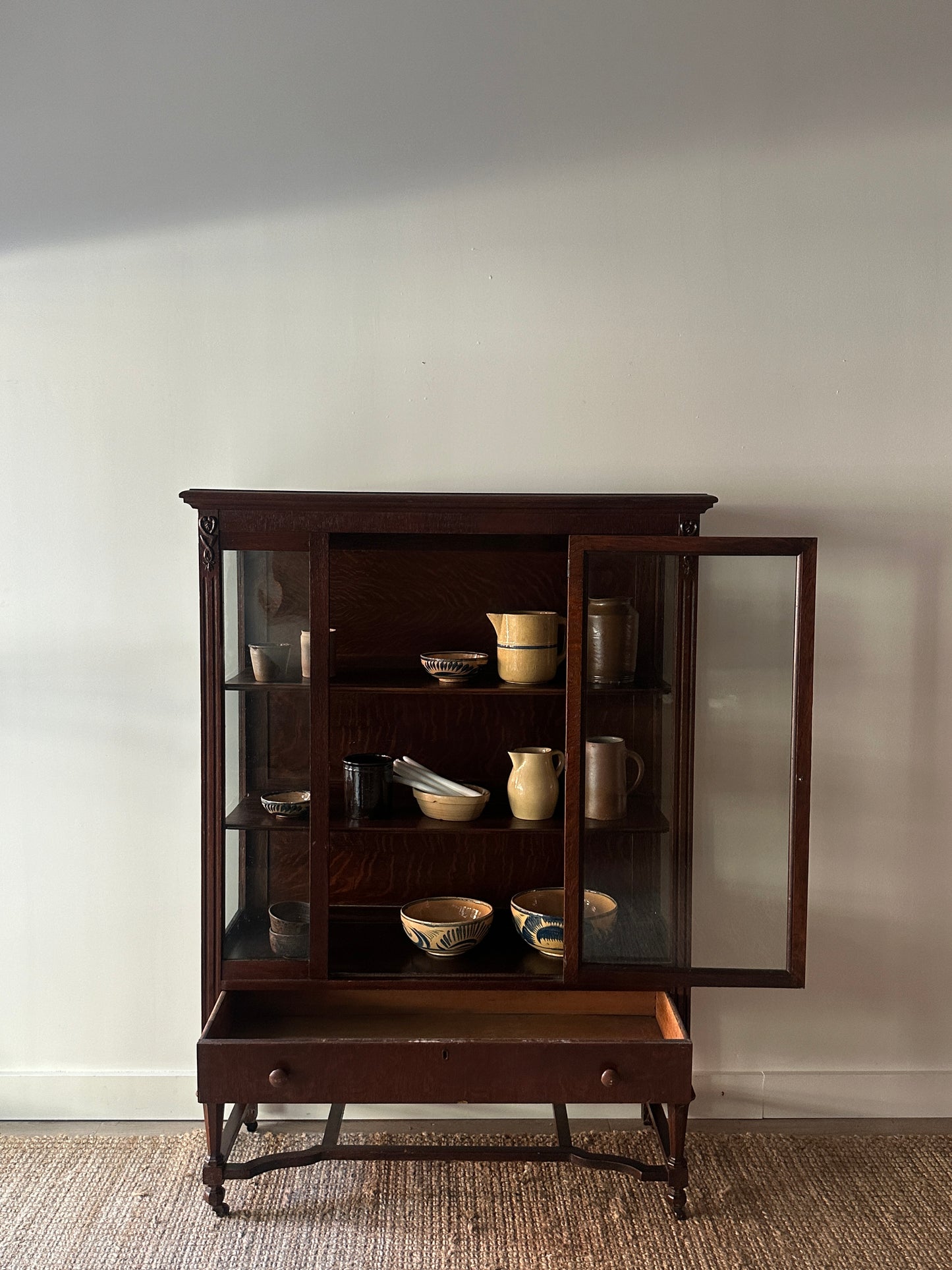 Oak display case