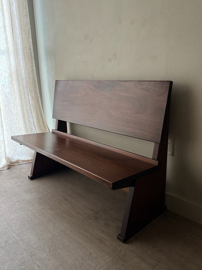 Walnut church pew
