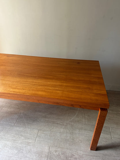 Teak extending dining table