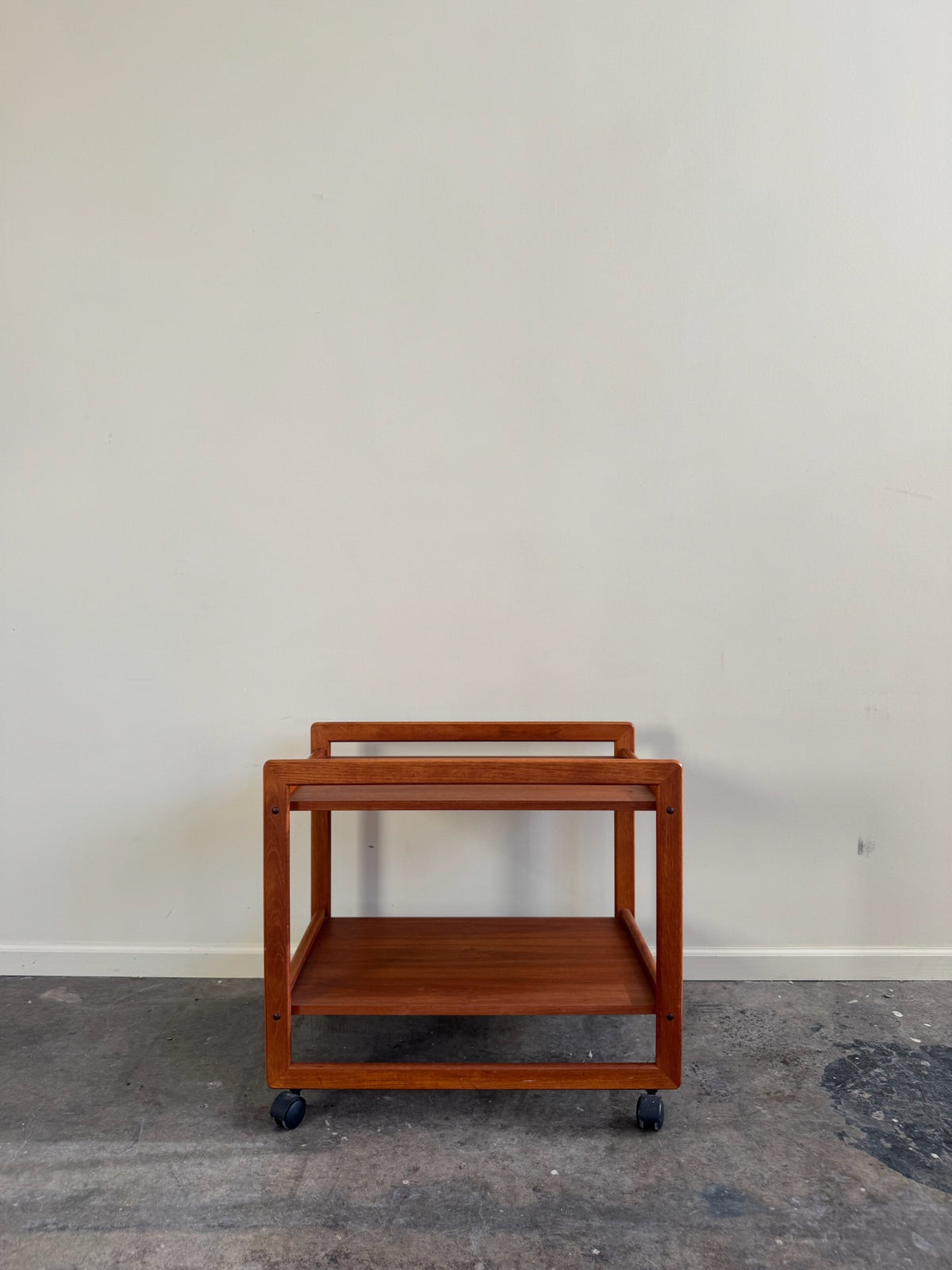 Teak bar cart
