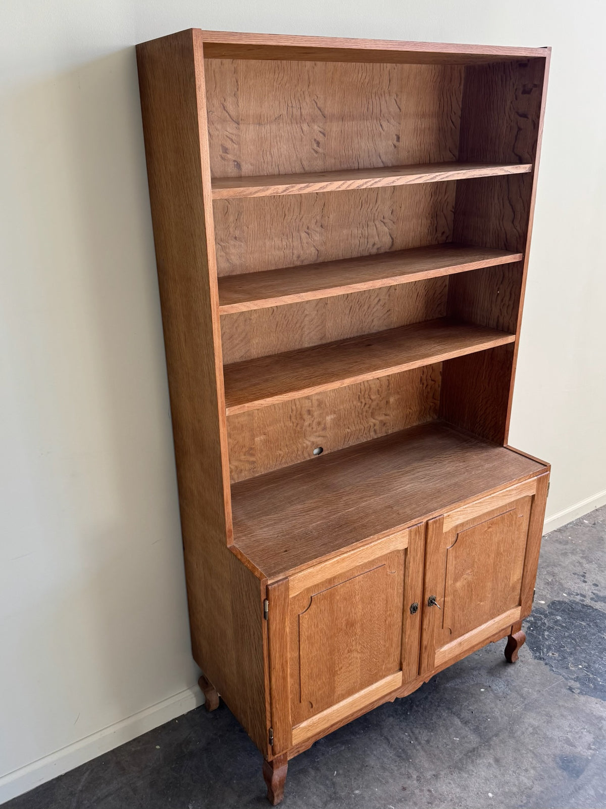 Henning Kjaernulf Danish oak bookcase cabinet