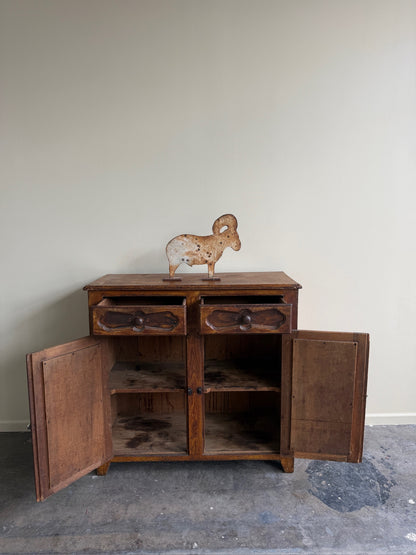 Pennsylvania Federal grain painted jelly cupboard