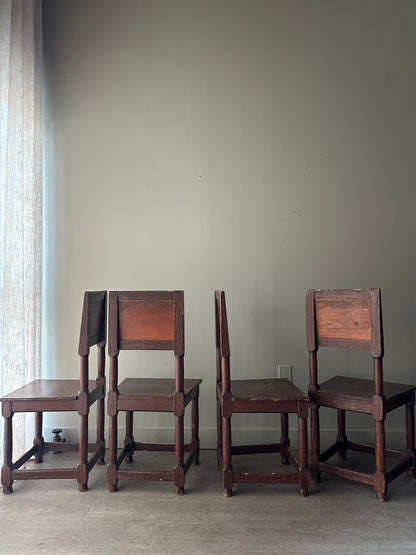 Swedish Kurbits folk painted dining chairs. Sold as set of 4