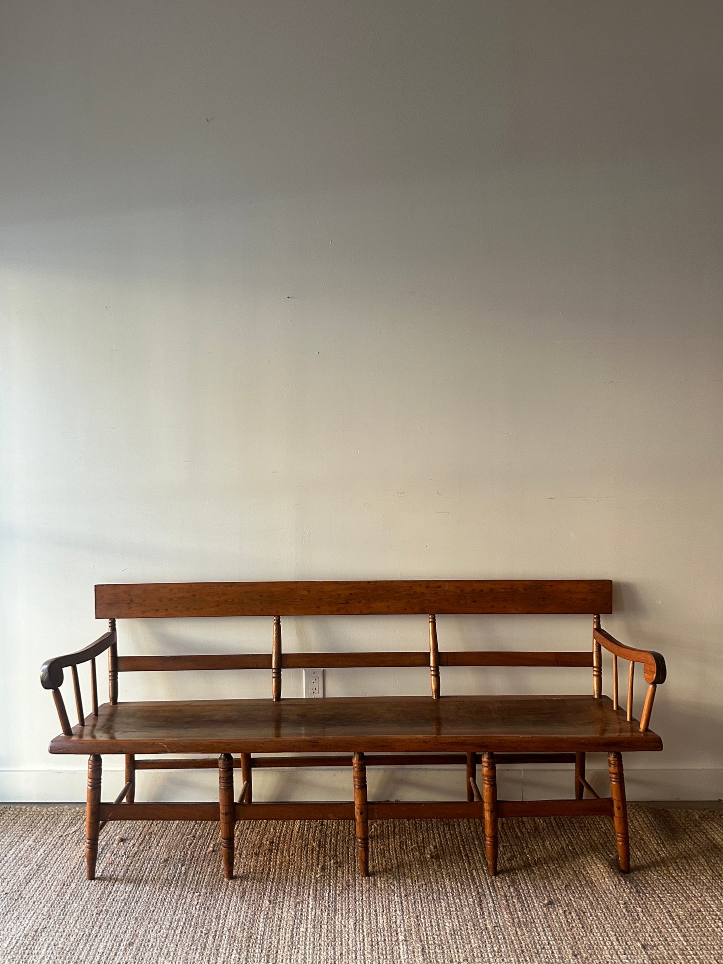 Deacon’s bench with slab seat