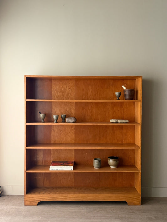 Golden oak bookcase