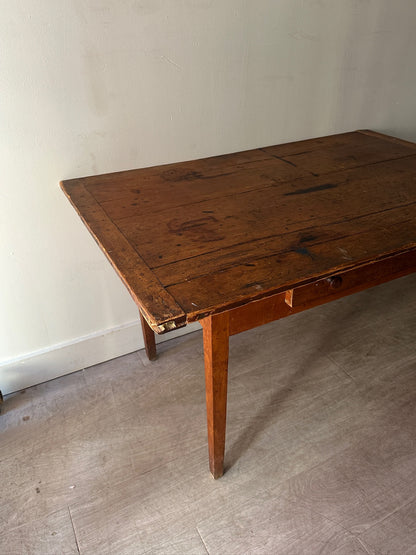 Pine table with drawer