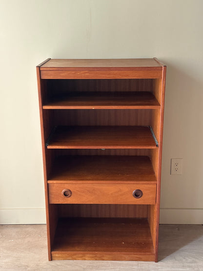 Teak record cabinet