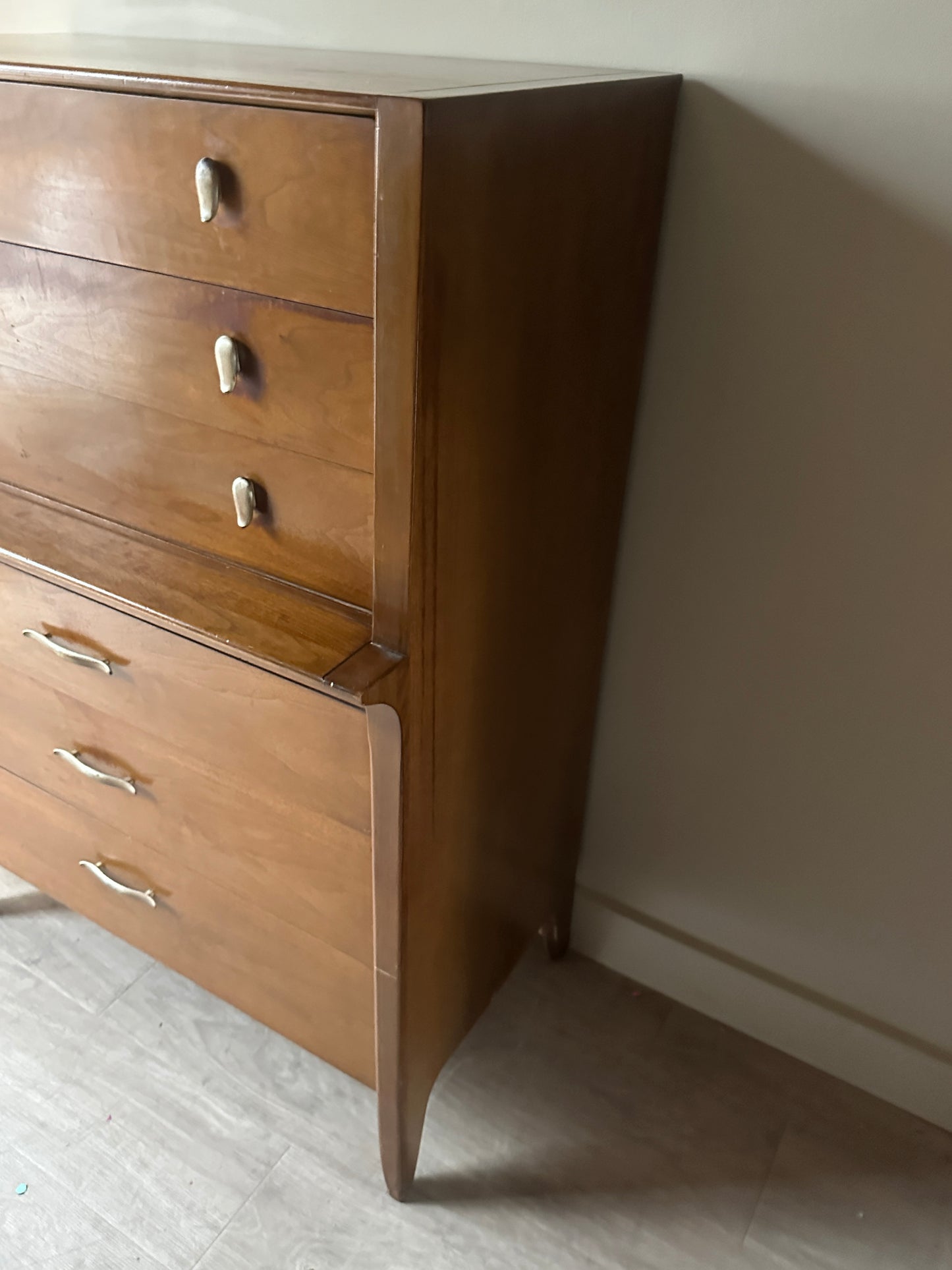 Walnut brass knob tallboy