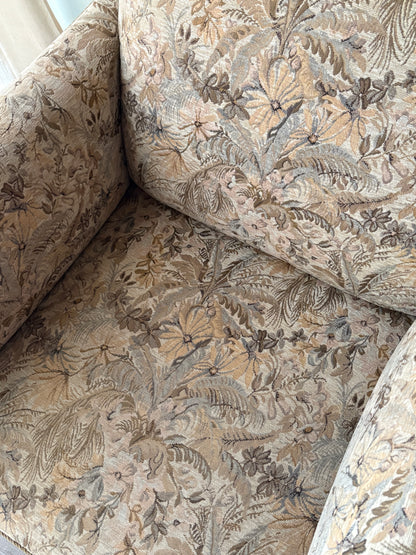 Danish floral upholstered lounge chairs. Sold individually.
