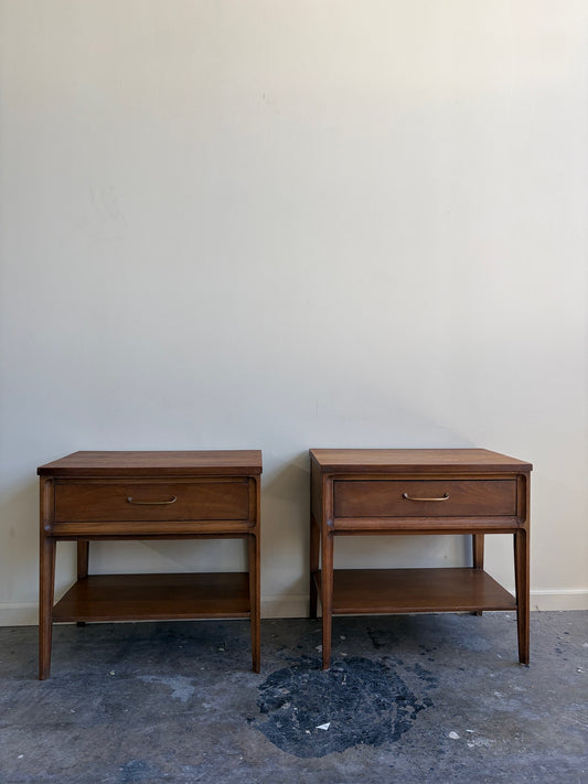 Pair of Broyhill Walnut Nightstands