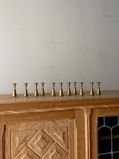 Jens Quistgaard for Dansk brass candleholders. Sold in pairs.