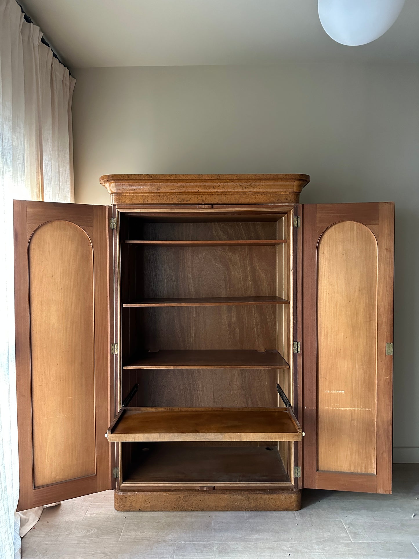 Walnut Burl Armoire