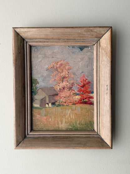 Dorothy MacMillon fall landscape. Signed.