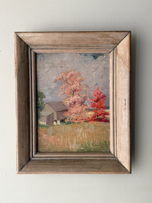 Dorothy MacMillon fall landscape. Signed.