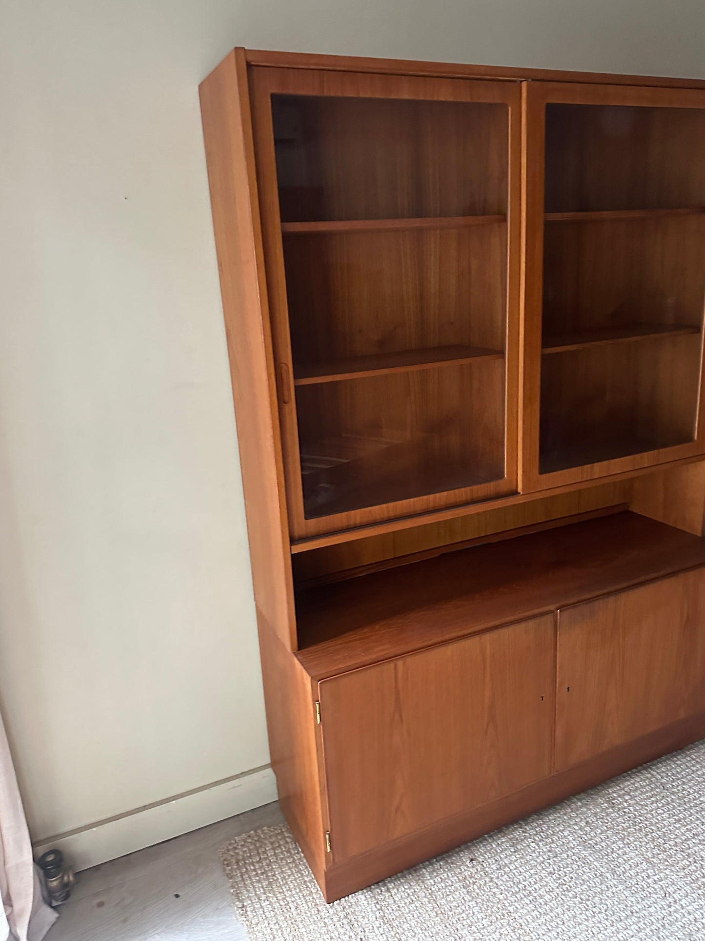 Danish teak two piece hutch