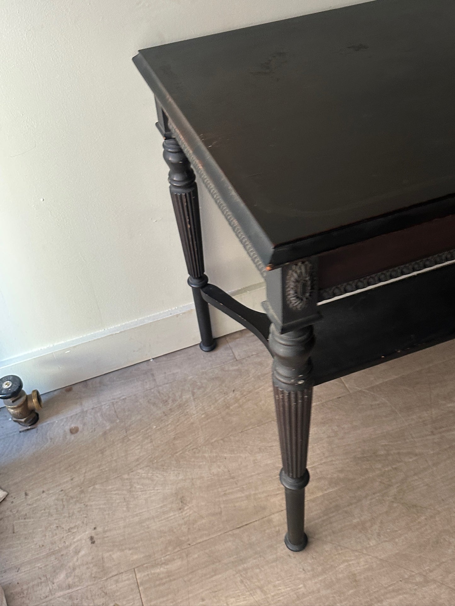 Black painted desk or console table