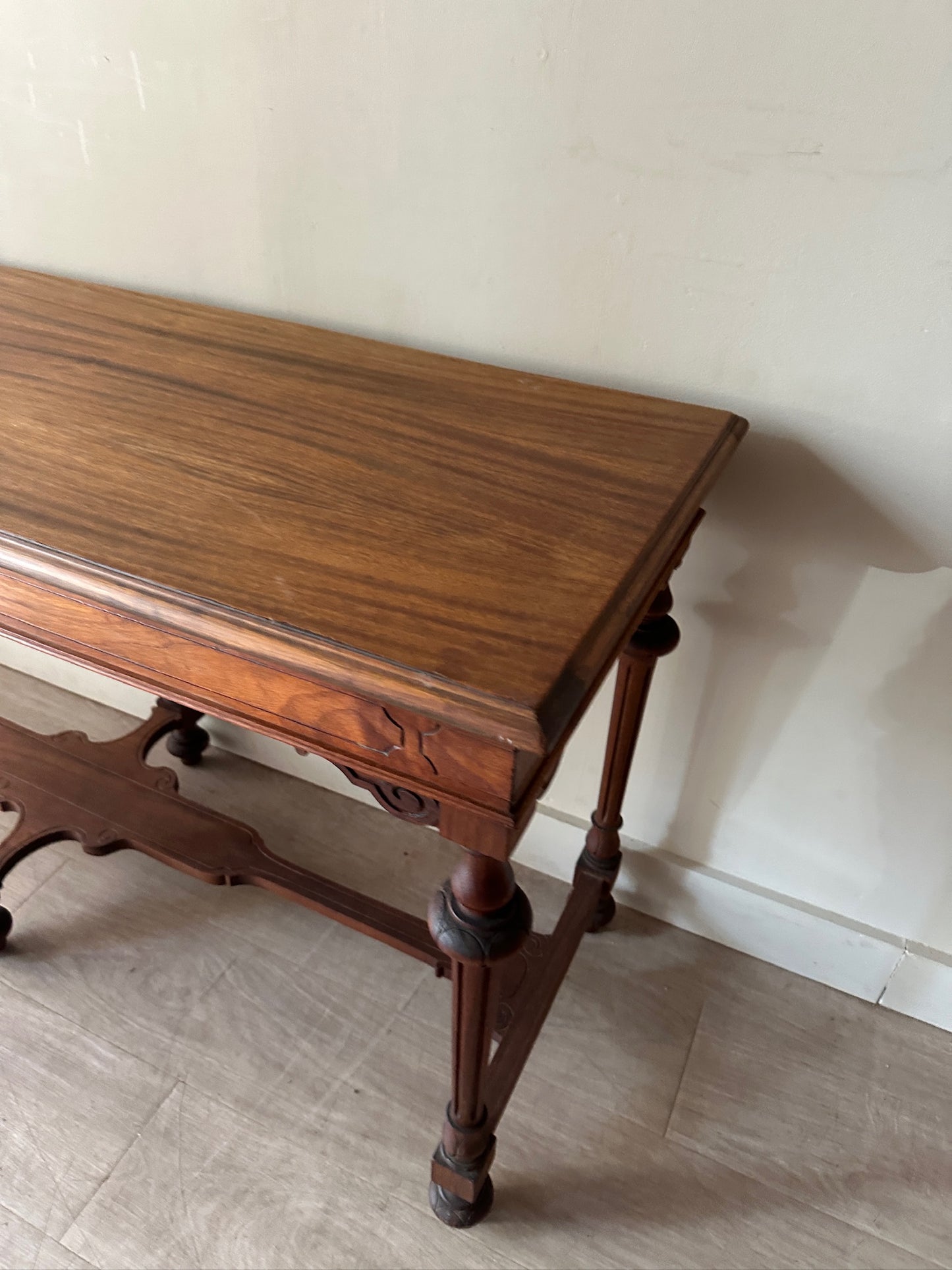 Oak console table