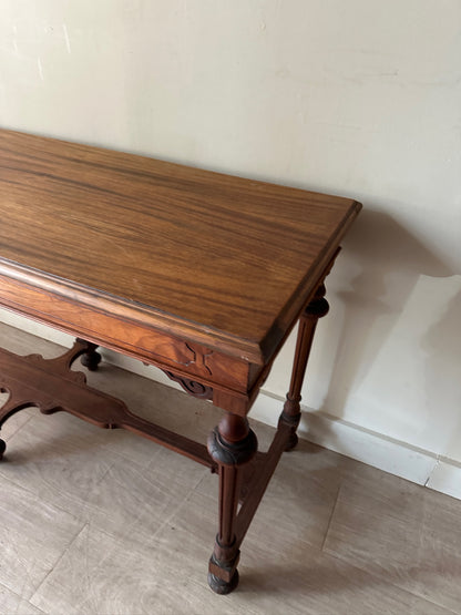 Oak console table