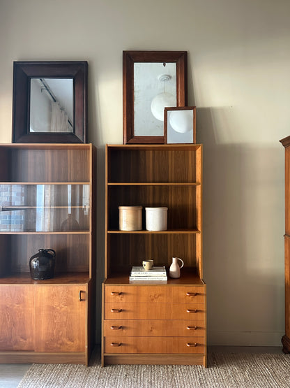 Teak two piece hutch (left)