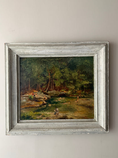 Woodstock NY swimming hole by Jean Schweckler (1888–1962)