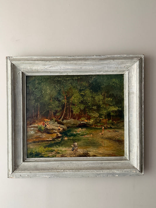 Woodstock NY swimming hole by Jean Schweckler (1888–1962)