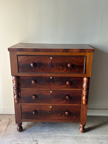 Walnut burl federal dresser