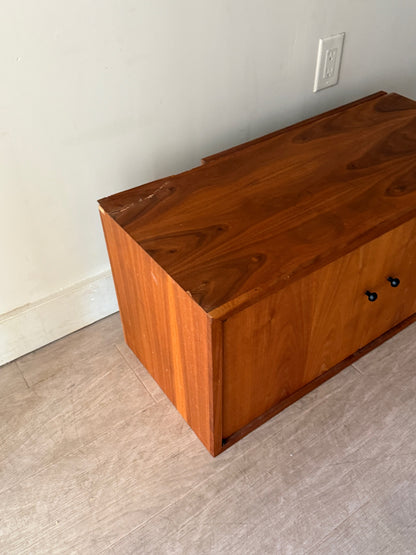 Walnut floating cabinet