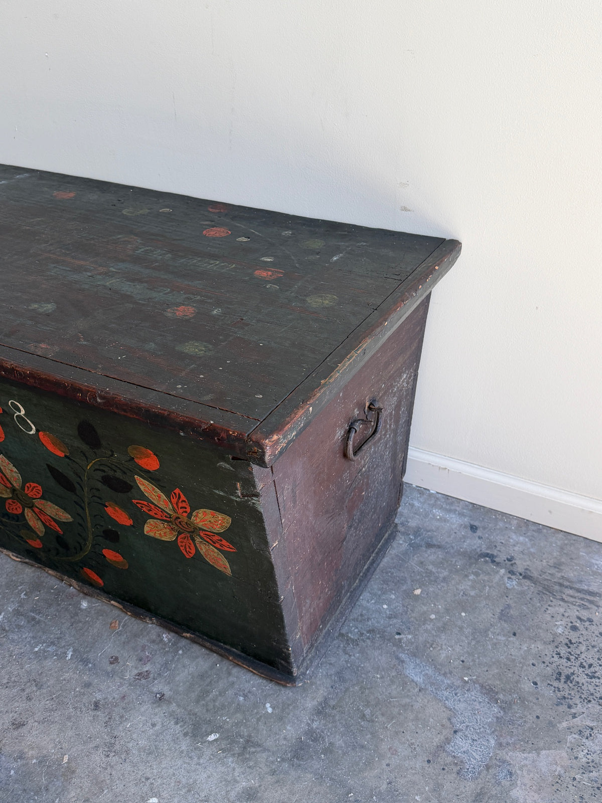 Scandinavian painted pine chest