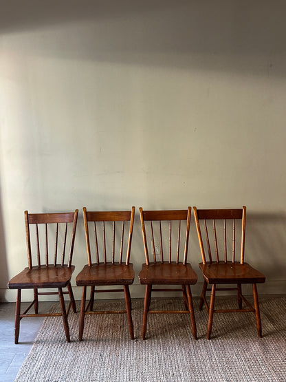 4 pine dining chairs. (Set of 2)