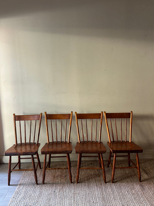 4 pine dining chairs. (Set of 2)