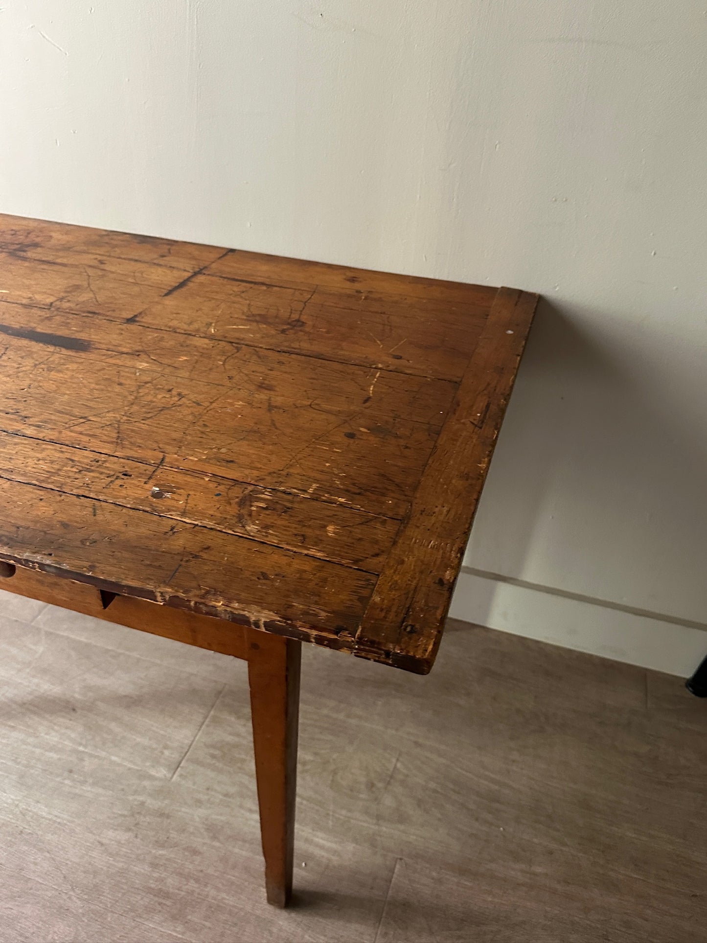 Pine table with drawer