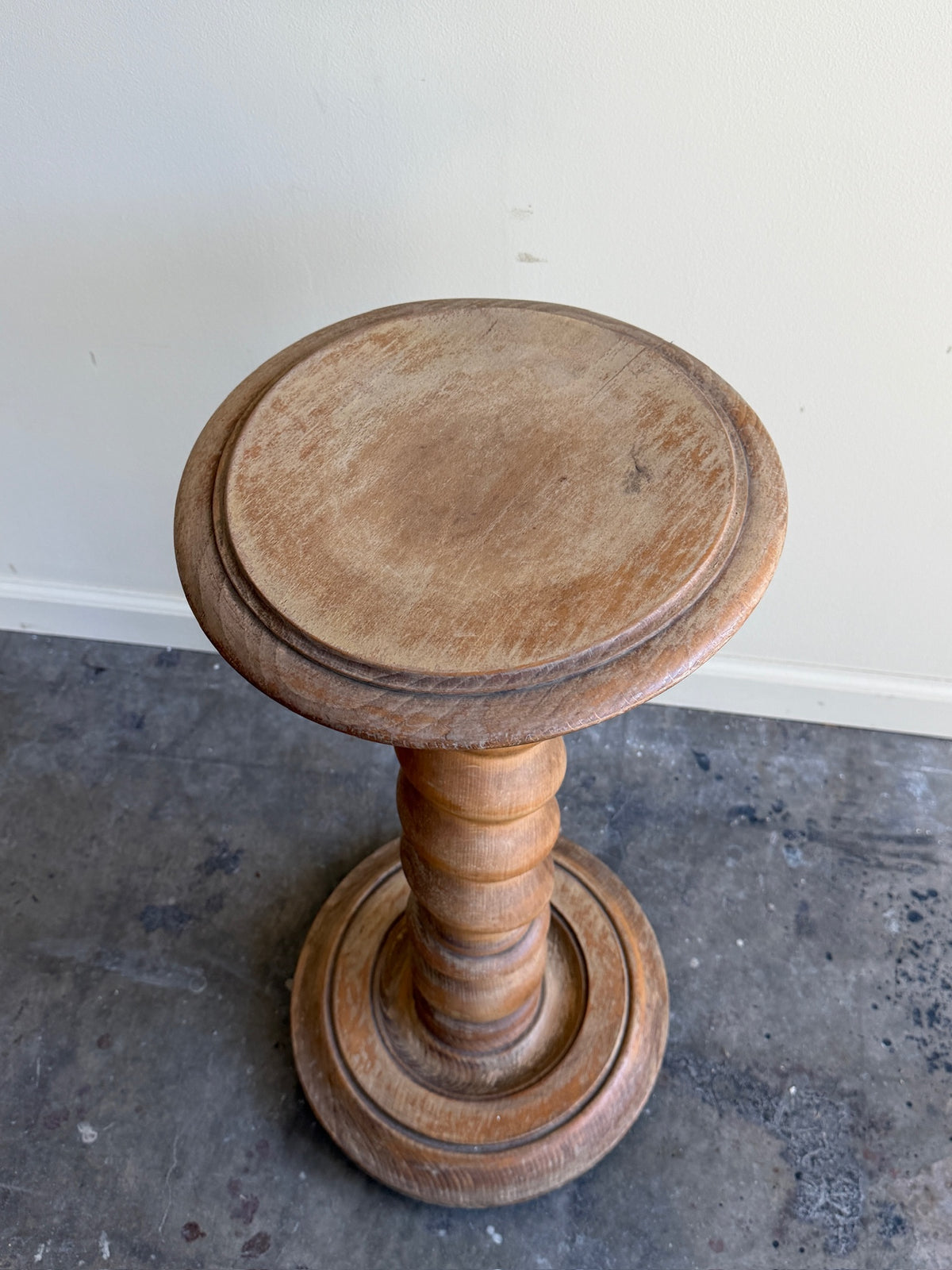 Oak barley twist plant stand