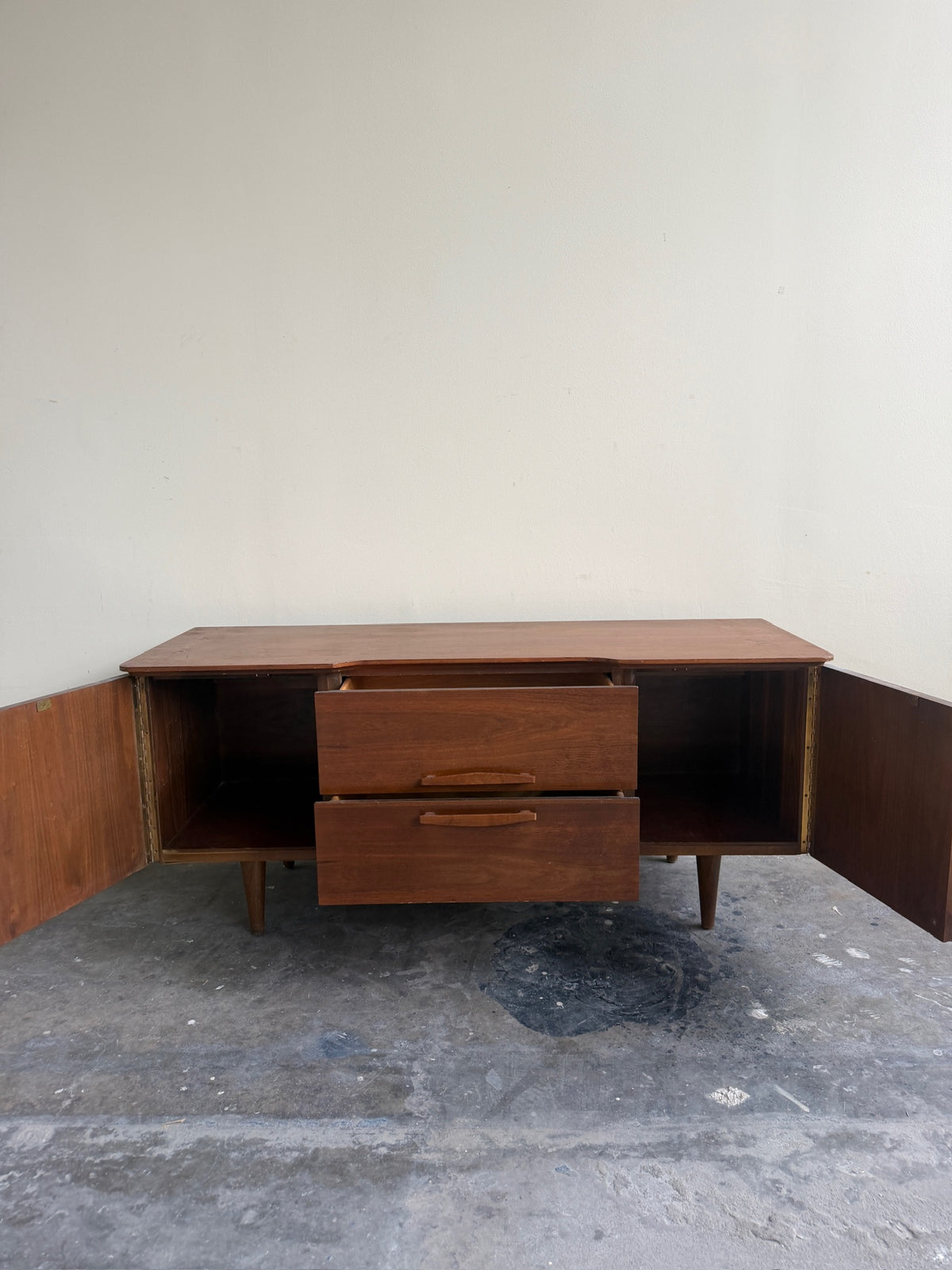 Walnut credenza