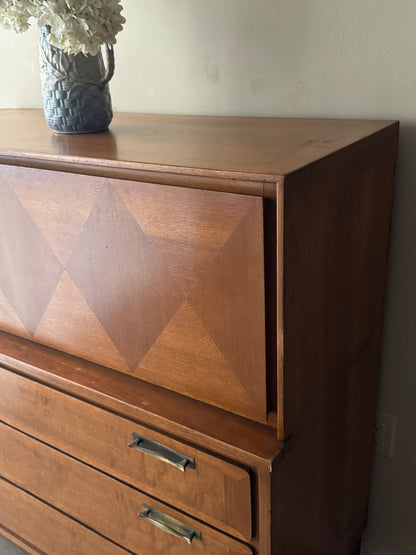Walnut gentlemen’s dresser