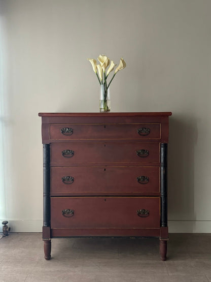 Empire painted mahogany dresser