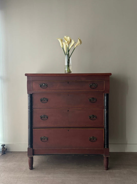 Empire painted mahogany dresser