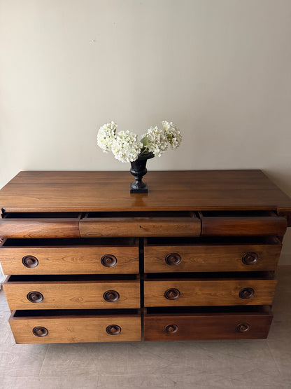 Oak 6 drawer sideboard