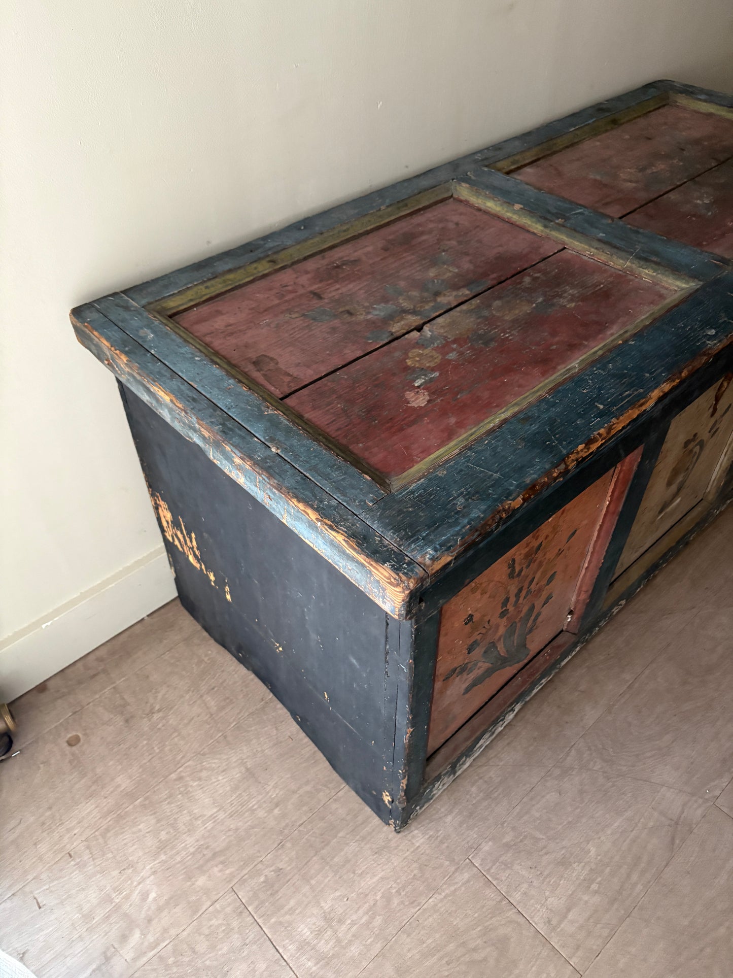 Alpine painted pine chest