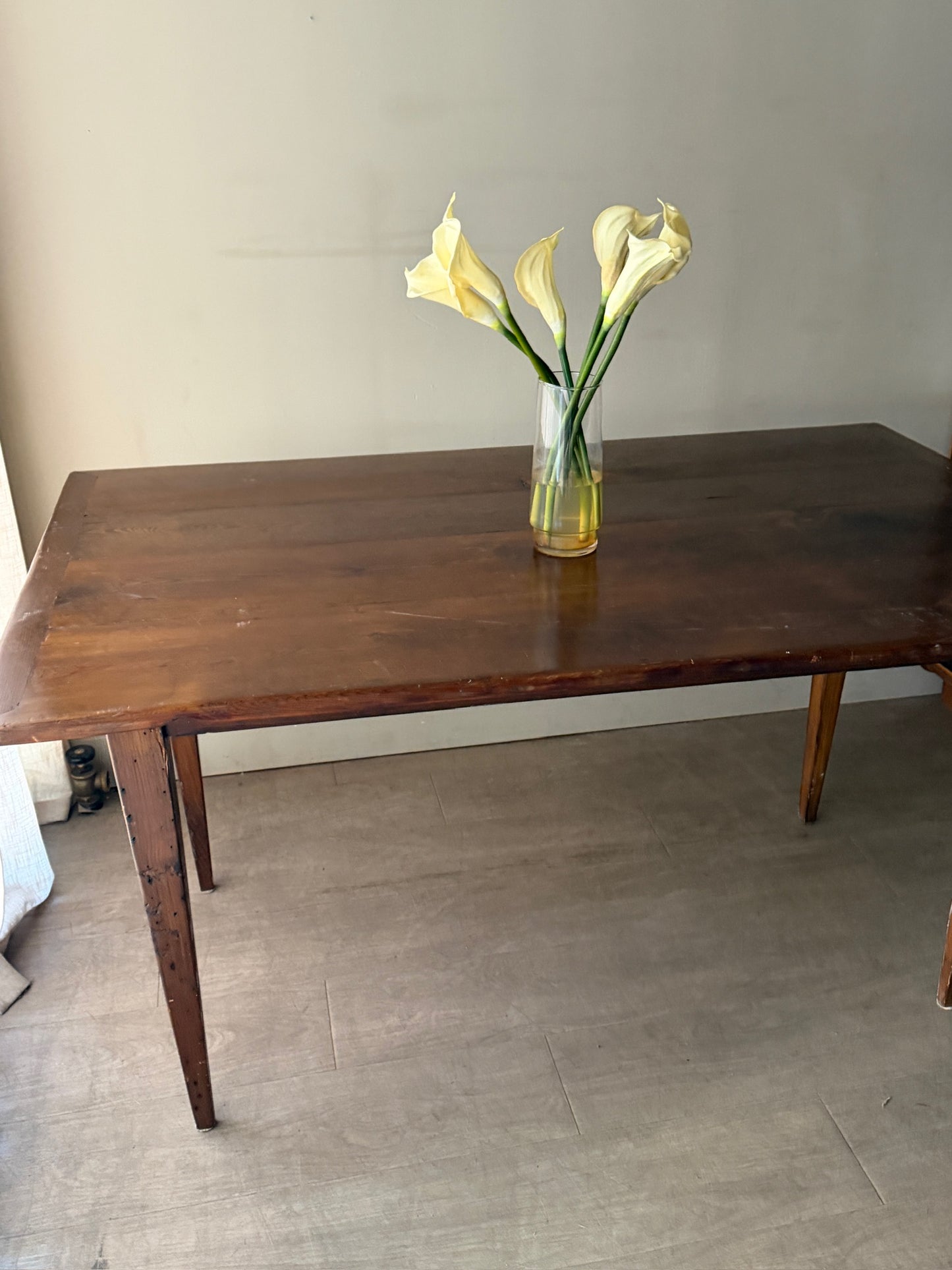 Yellow pine farmhouse table