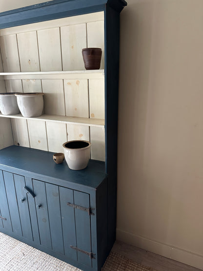 Farmhouse painted blue cupboard