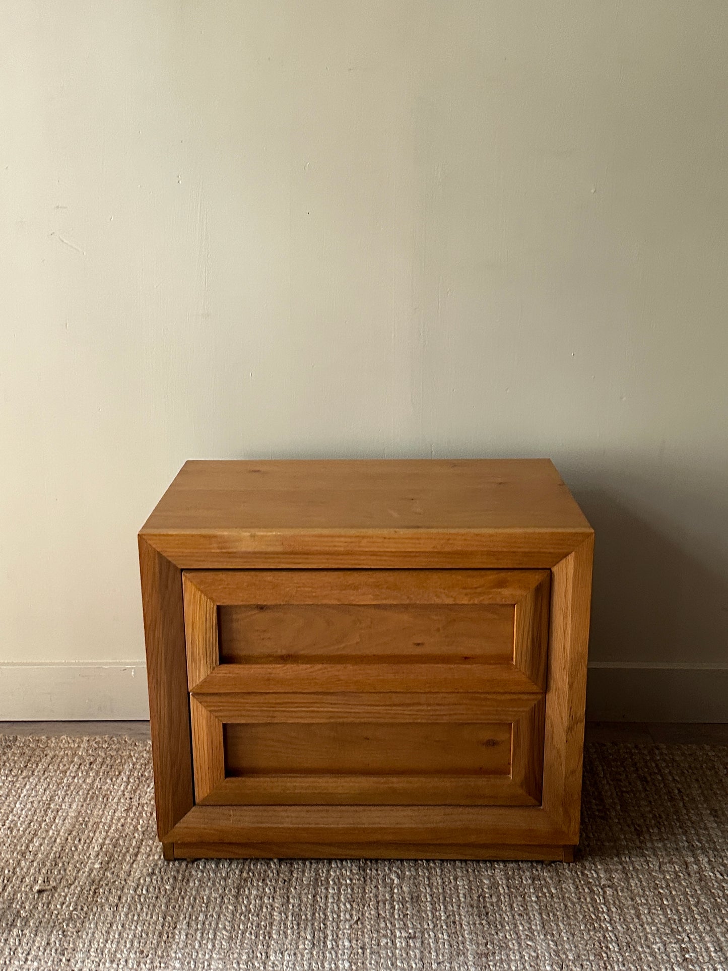 Blonde oak nightstand