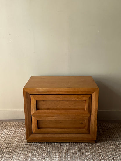 Blonde oak nightstand