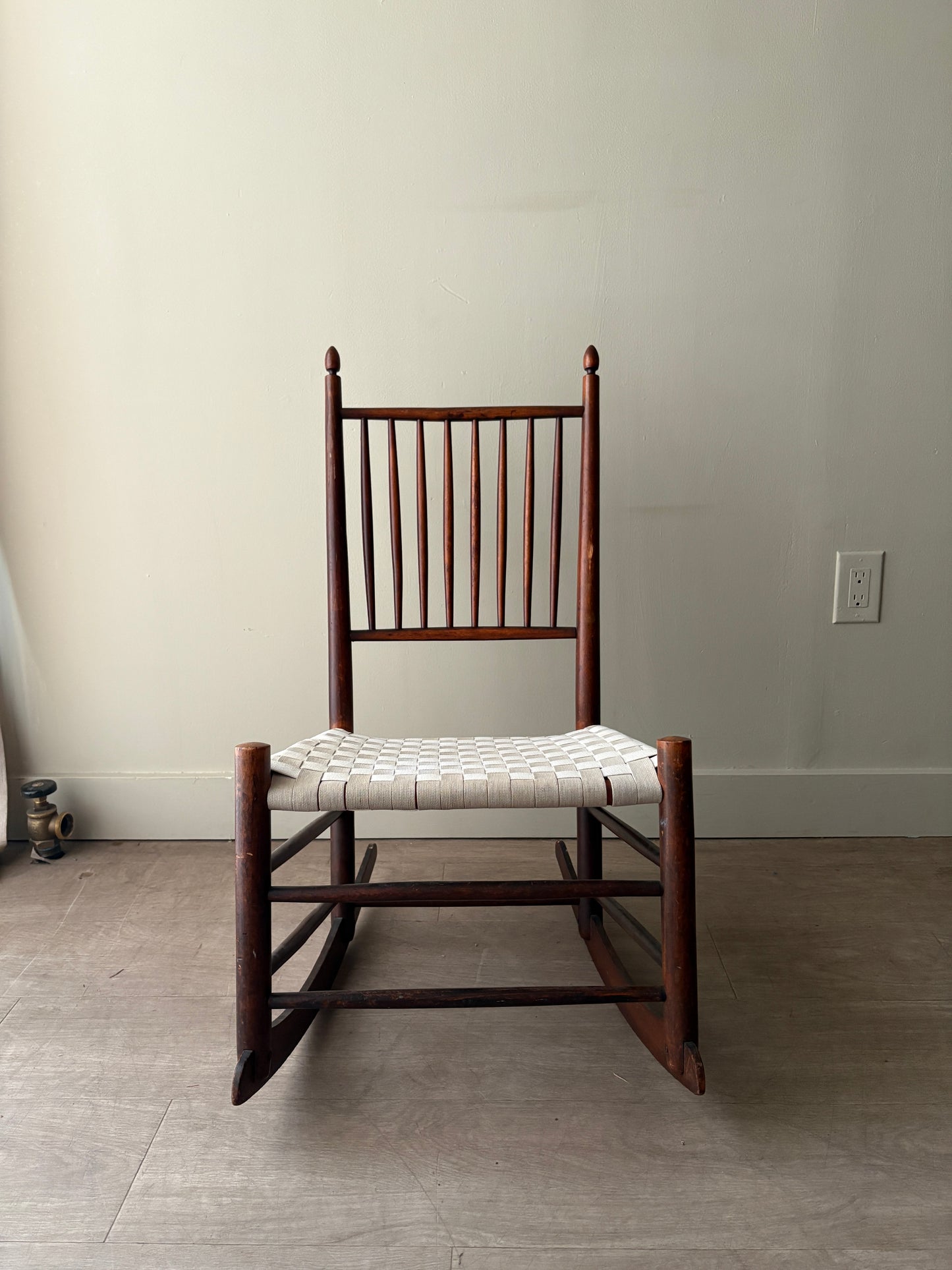 Pine tape seat small rocker