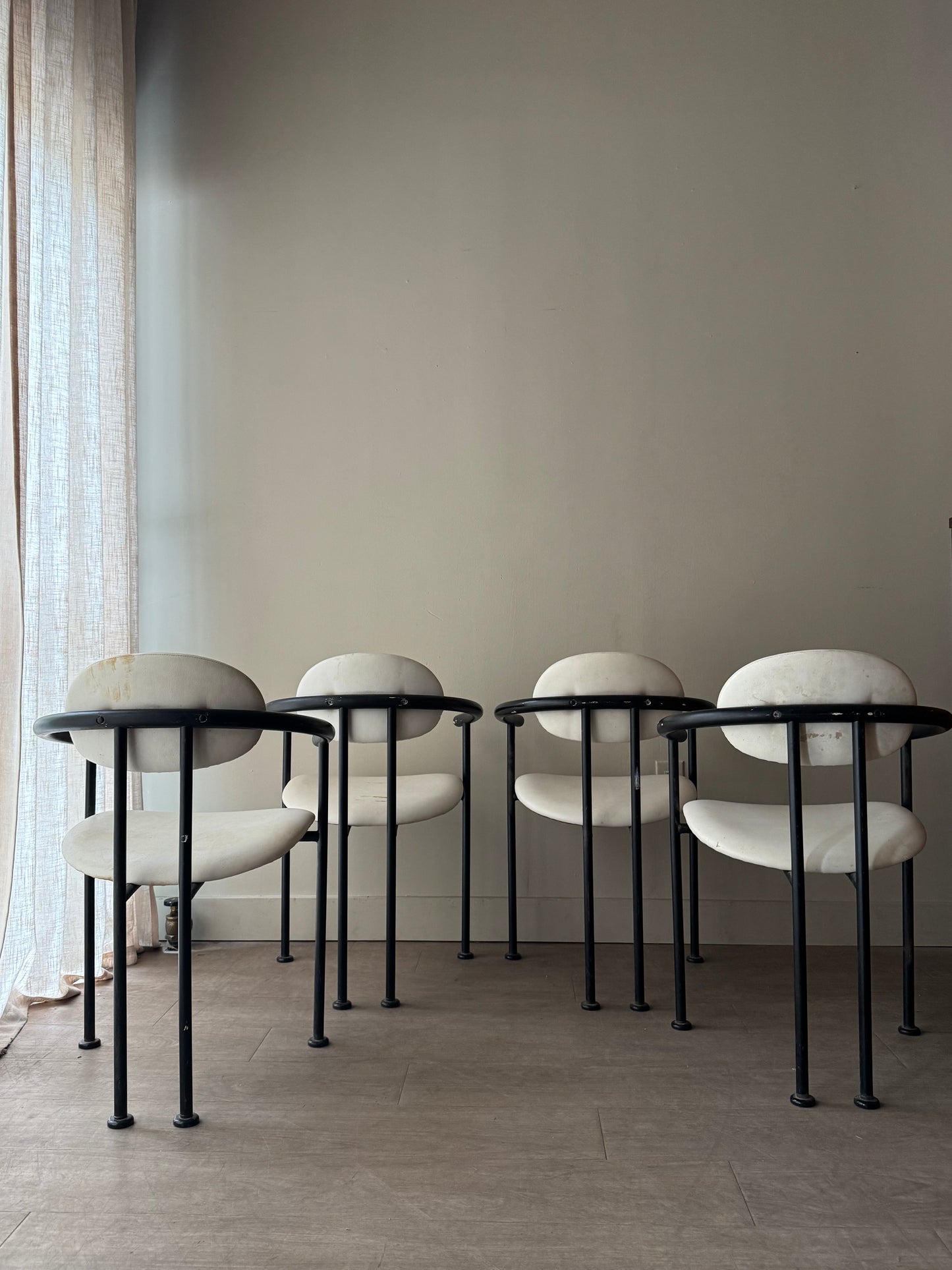 Bentwood and Vinyl Armchairs (sold in pairs)