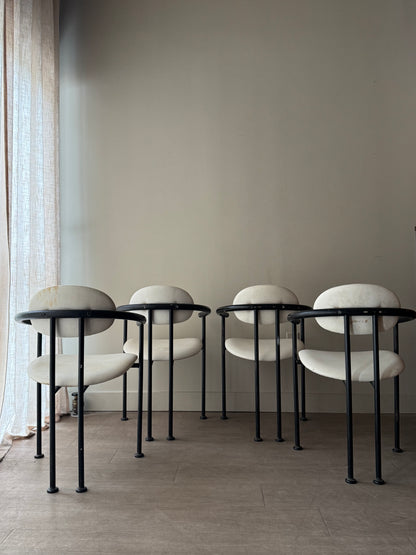 Bentwood and Vinyl Armchairs (sold in pairs)