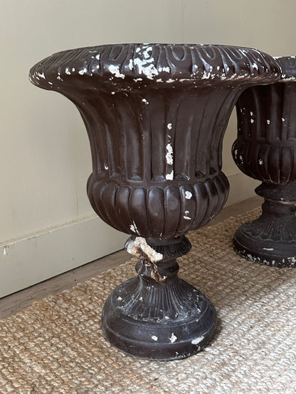 Dark Brown Concrete urns