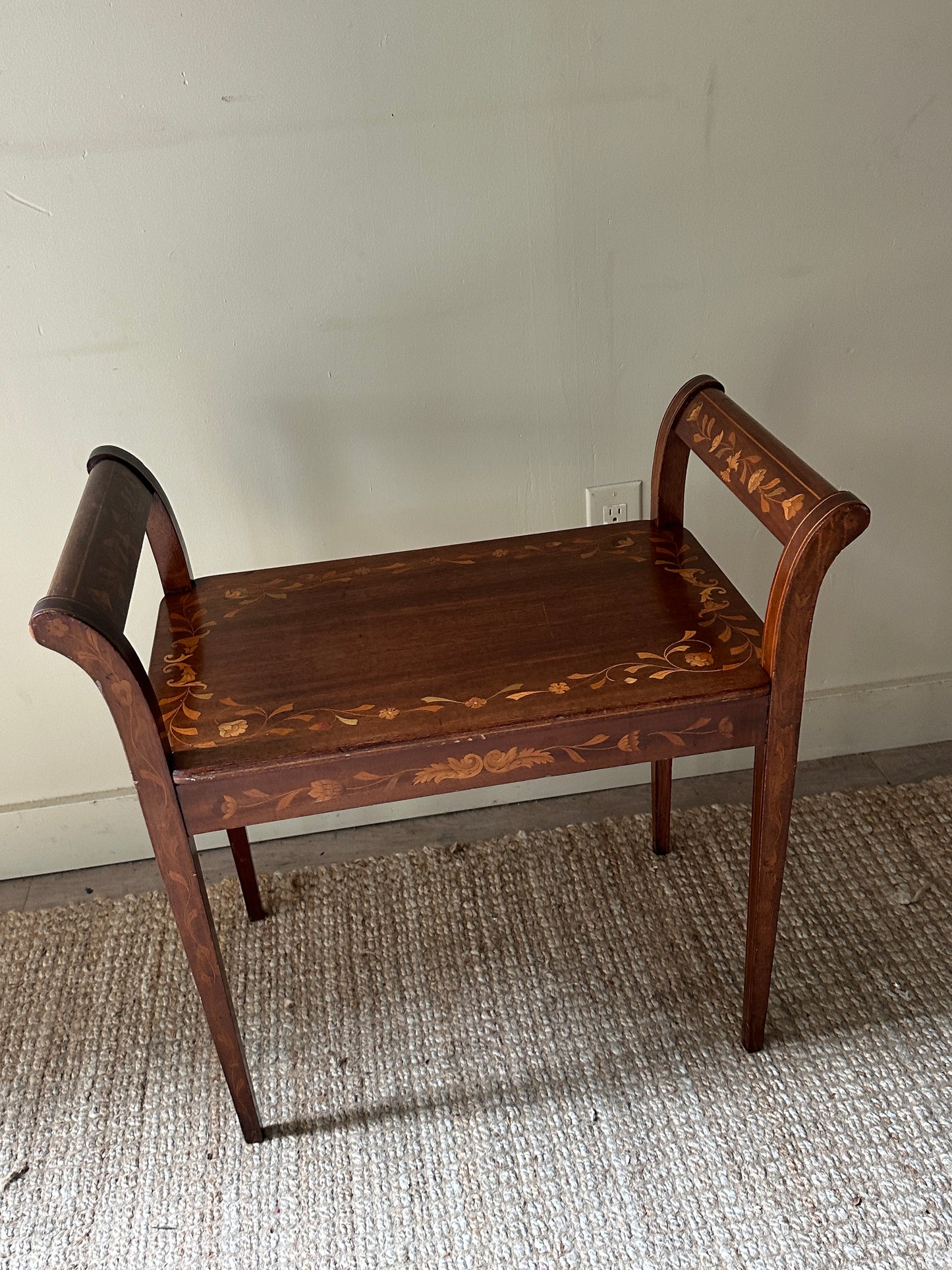 Inlay Italian Piano Bench