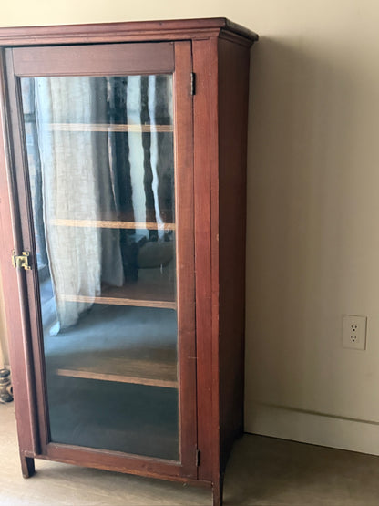 Pine display cabinet