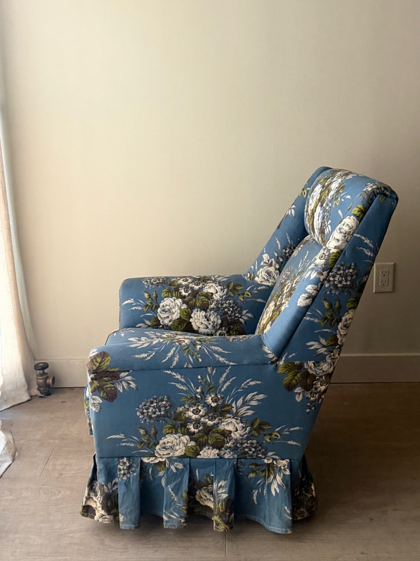 Swedish floral lounge chair