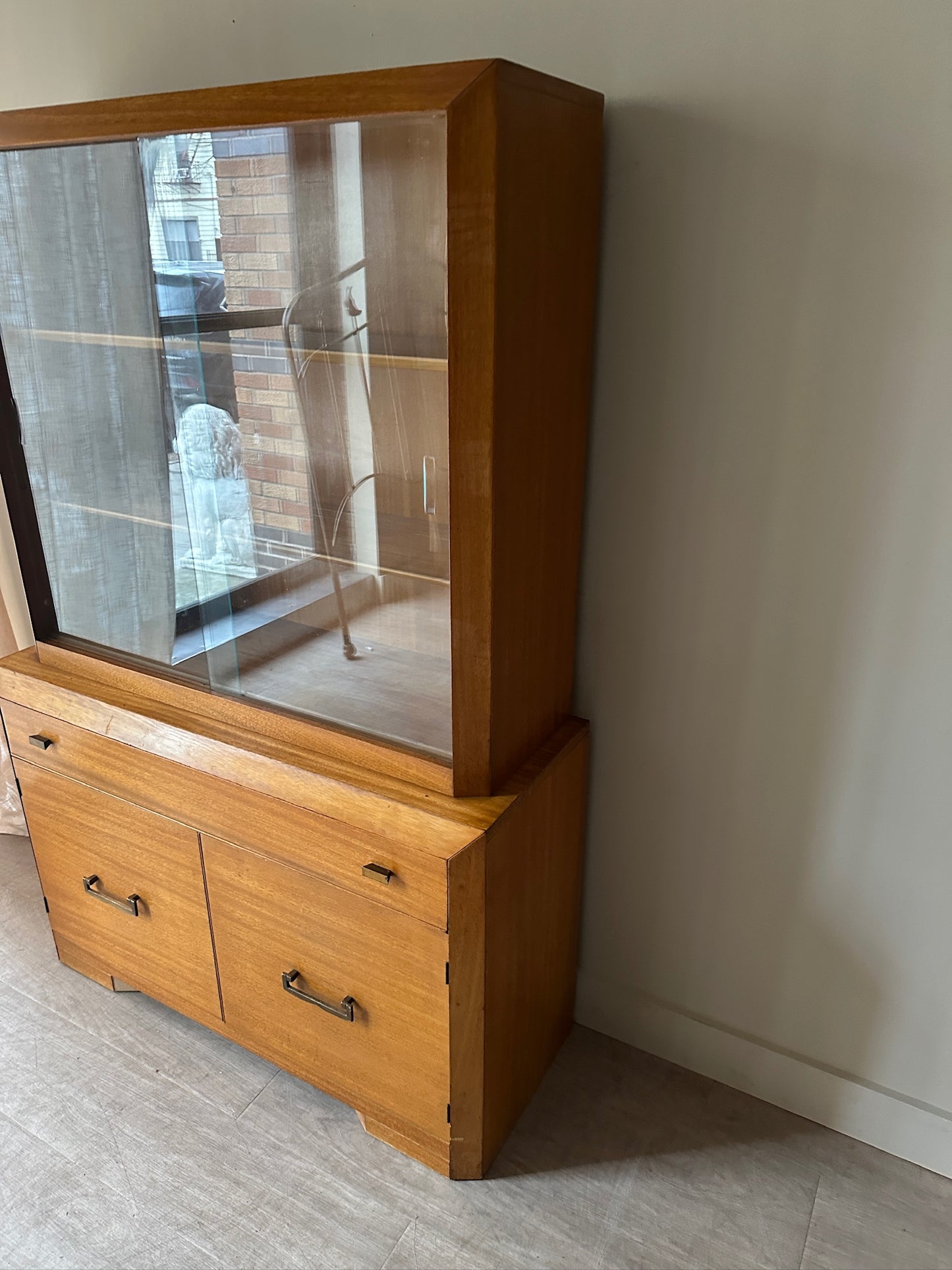 Walnut display hutch